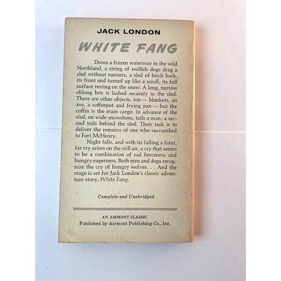 WHITE FANG Jack London 1964 Classics Series AIRMONT CL36 Vintage Paperback - Picture 2 of 6